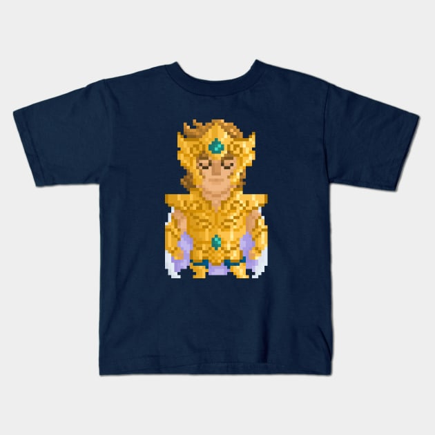 Pixel 8-bit Saint Seiya Leo Kids T-Shirt by YayPixel